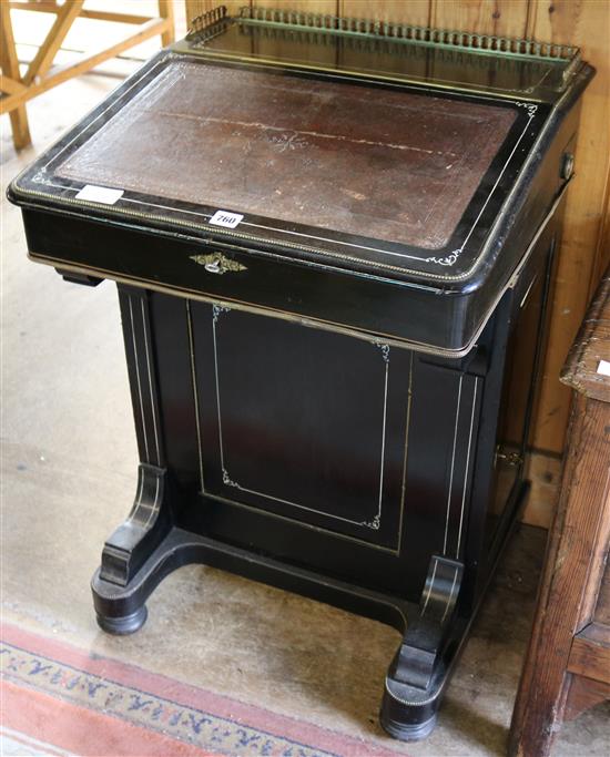 Ebonised Davenport